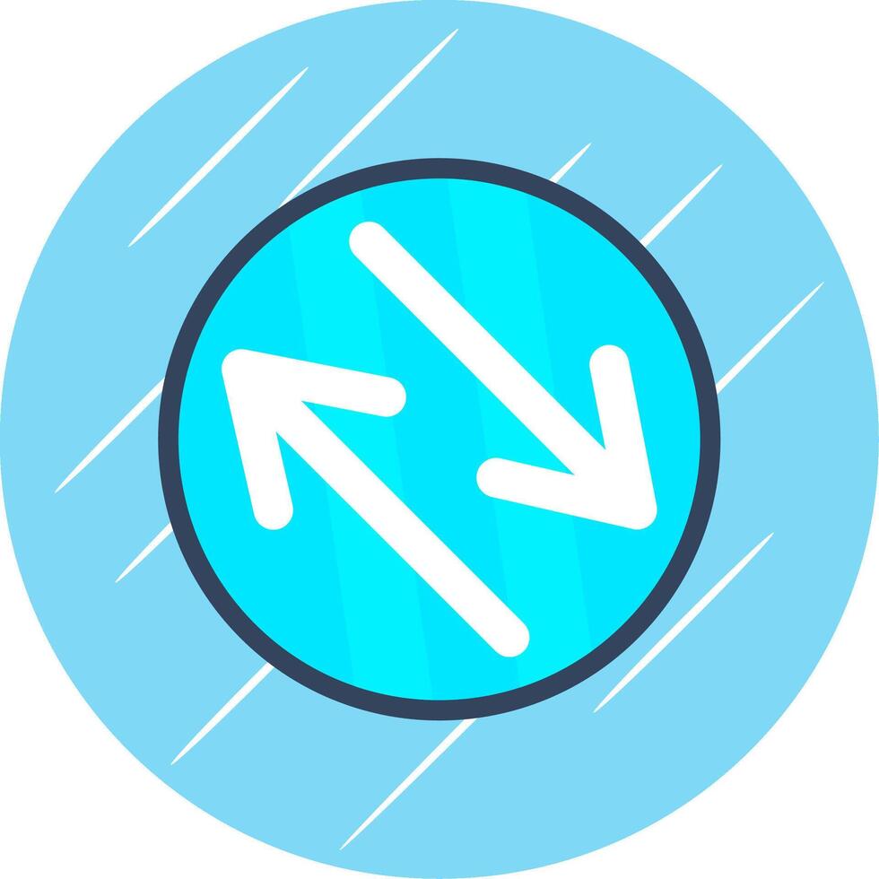 Swap Flat Circle Icon Design vector