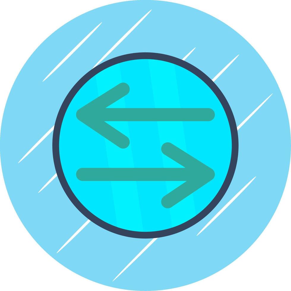 Swap Flat Circle Icon Design vector