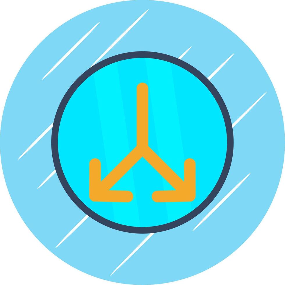 Split Flat Circle Icon Design vector