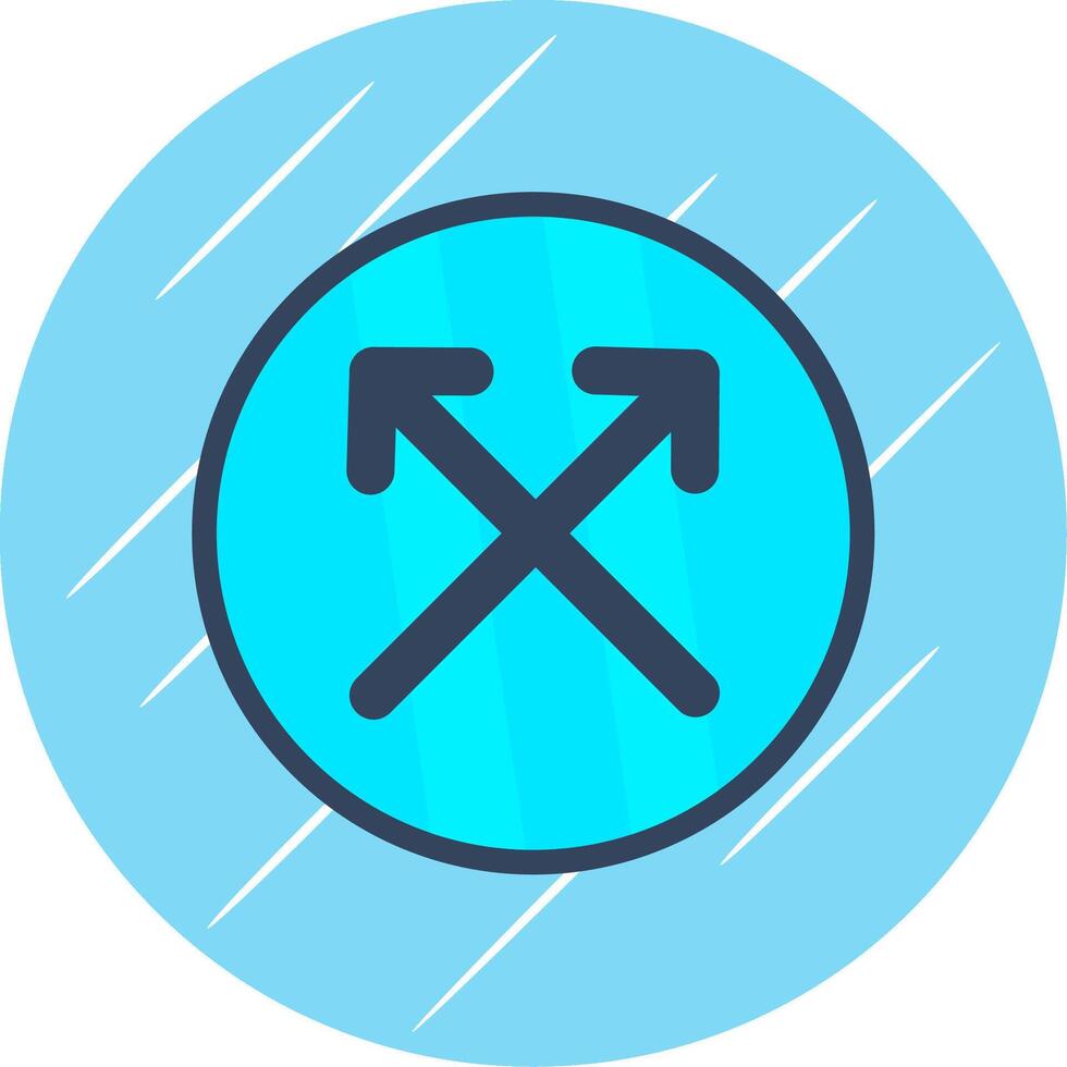 Split Flat Circle Icon Design vector