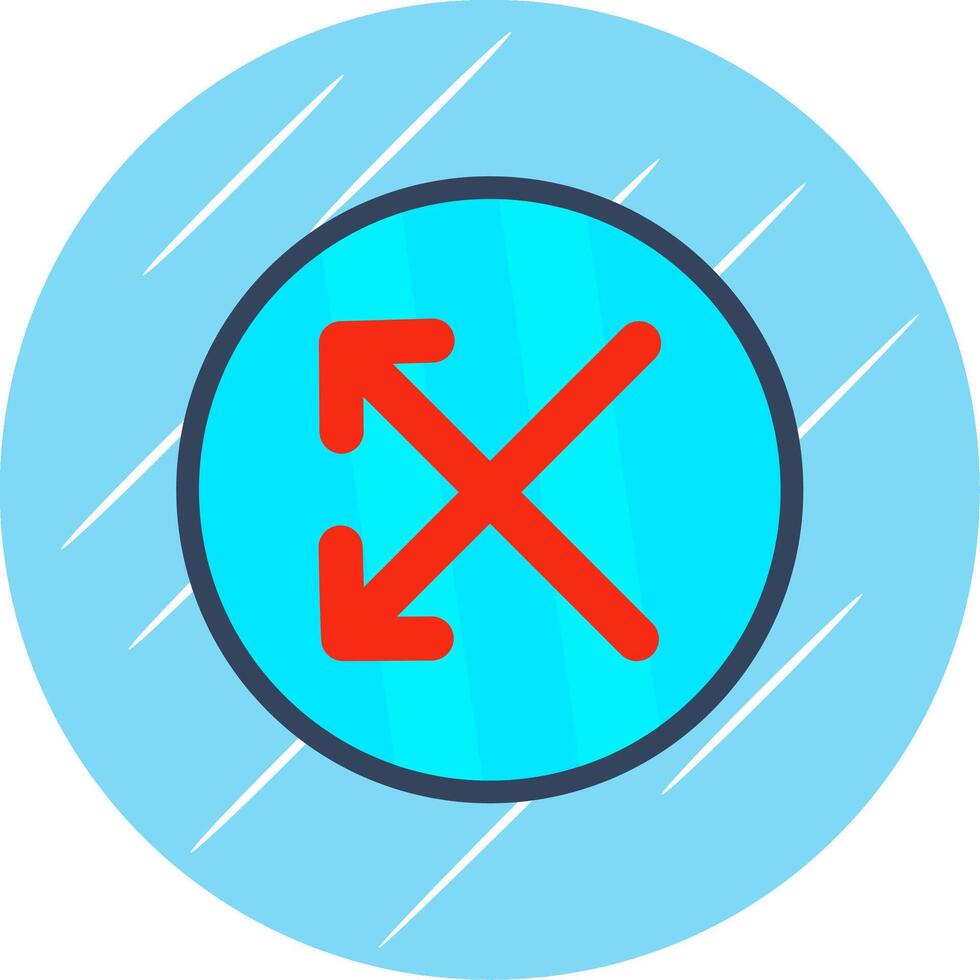 Split Flat Circle Icon Design vector