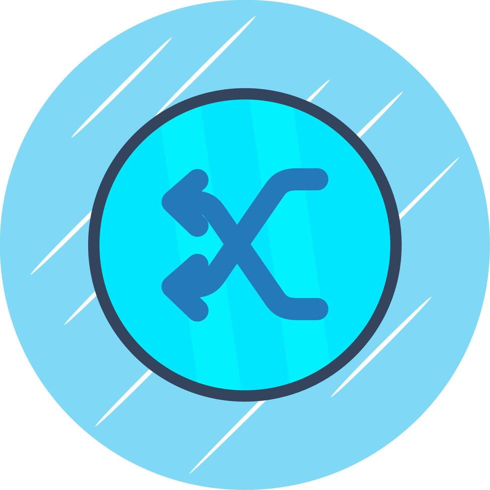 Shuffle Flat Circle Icon Design vector