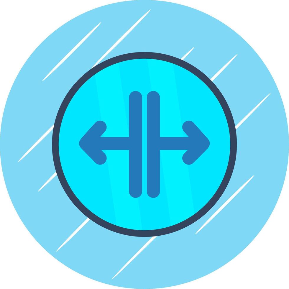 SPLIT Flat Circle Icon Design vector