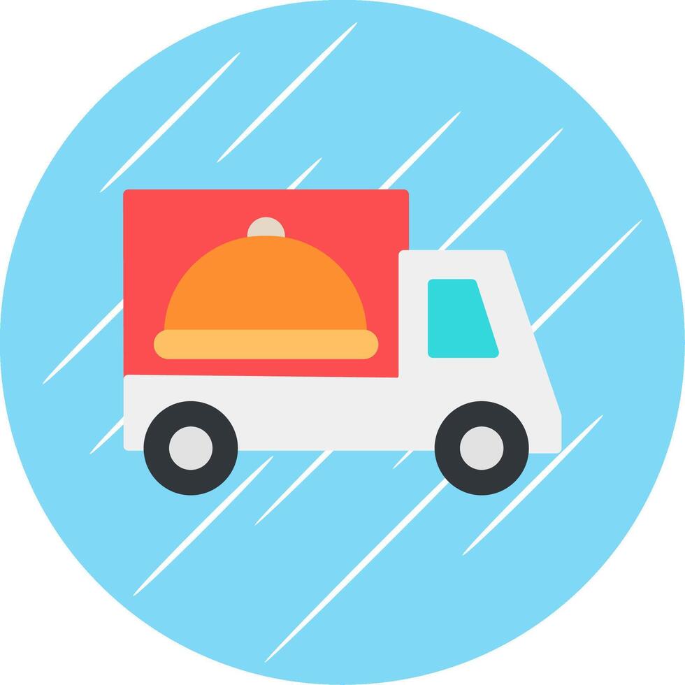 Food Delivery Flat Circle Icon Design vector