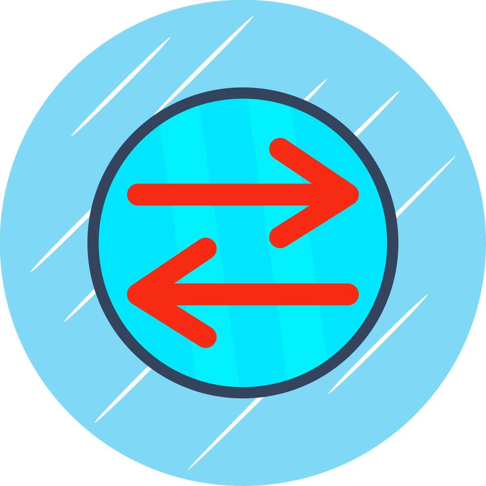 Swap Flat Circle Icon Design vector