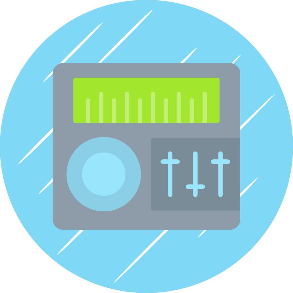 Sound Mixer Flat Circle Icon Design vector