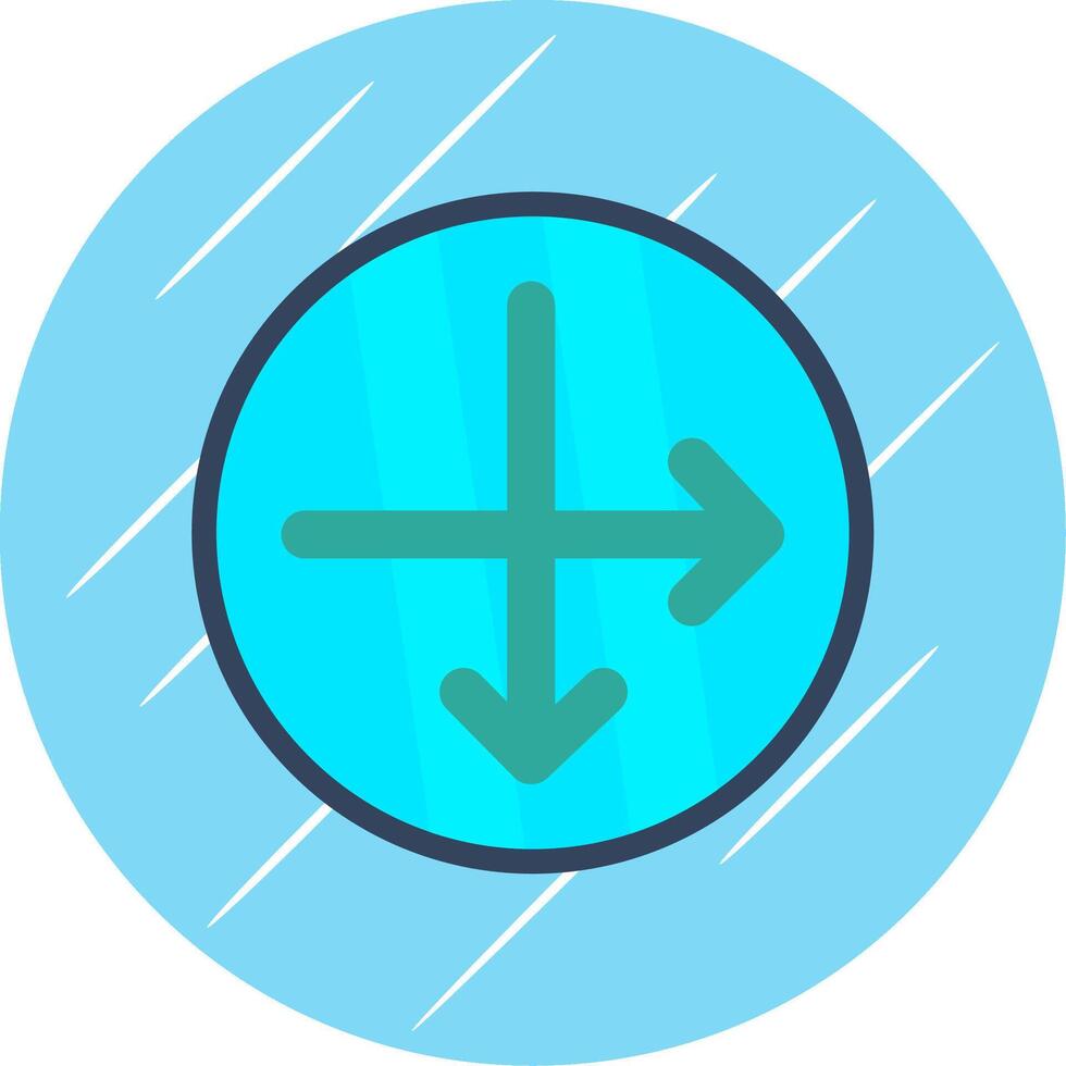 Intersect Flat Circle Icon Design vector