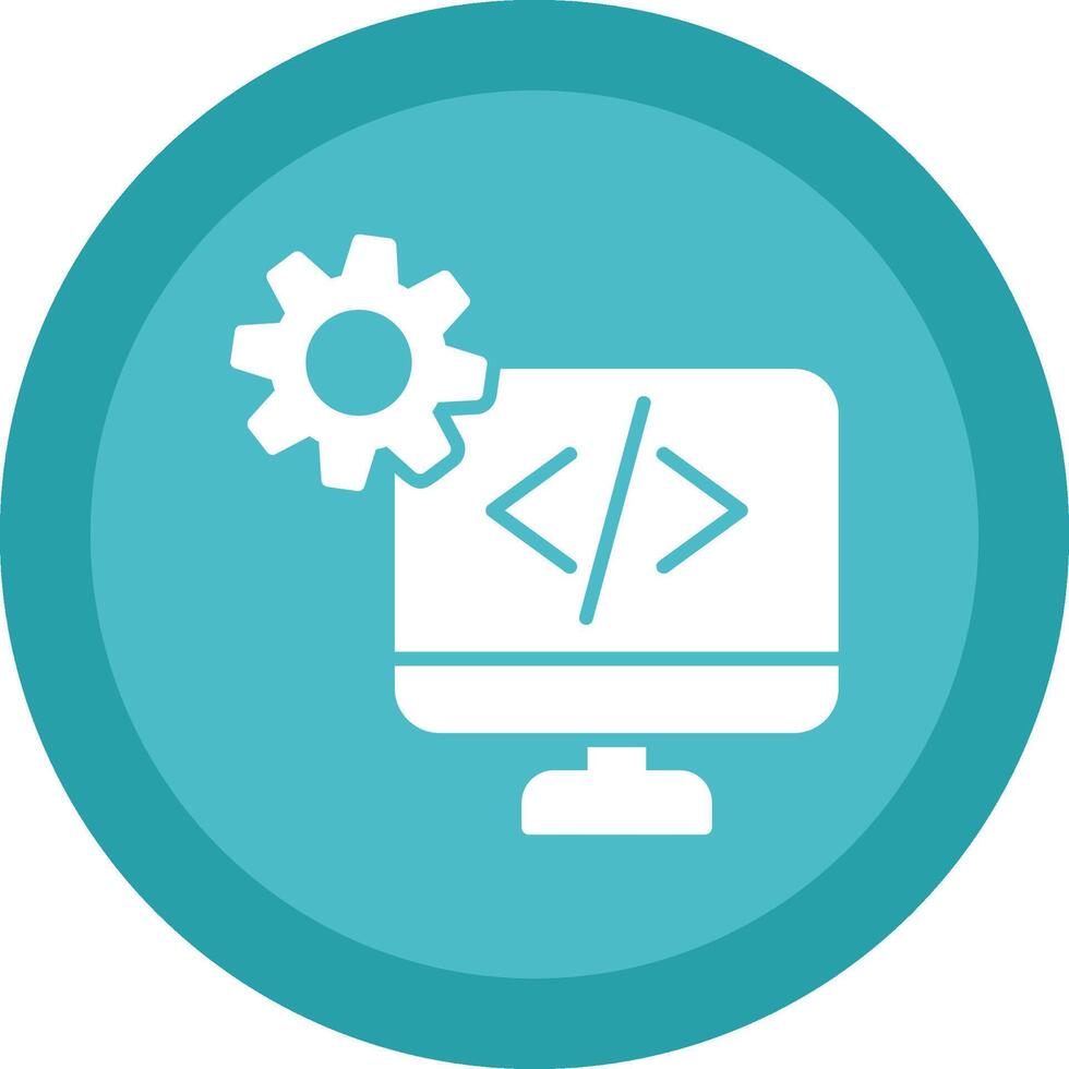 Development Glyph Due Circle Icon Design vector