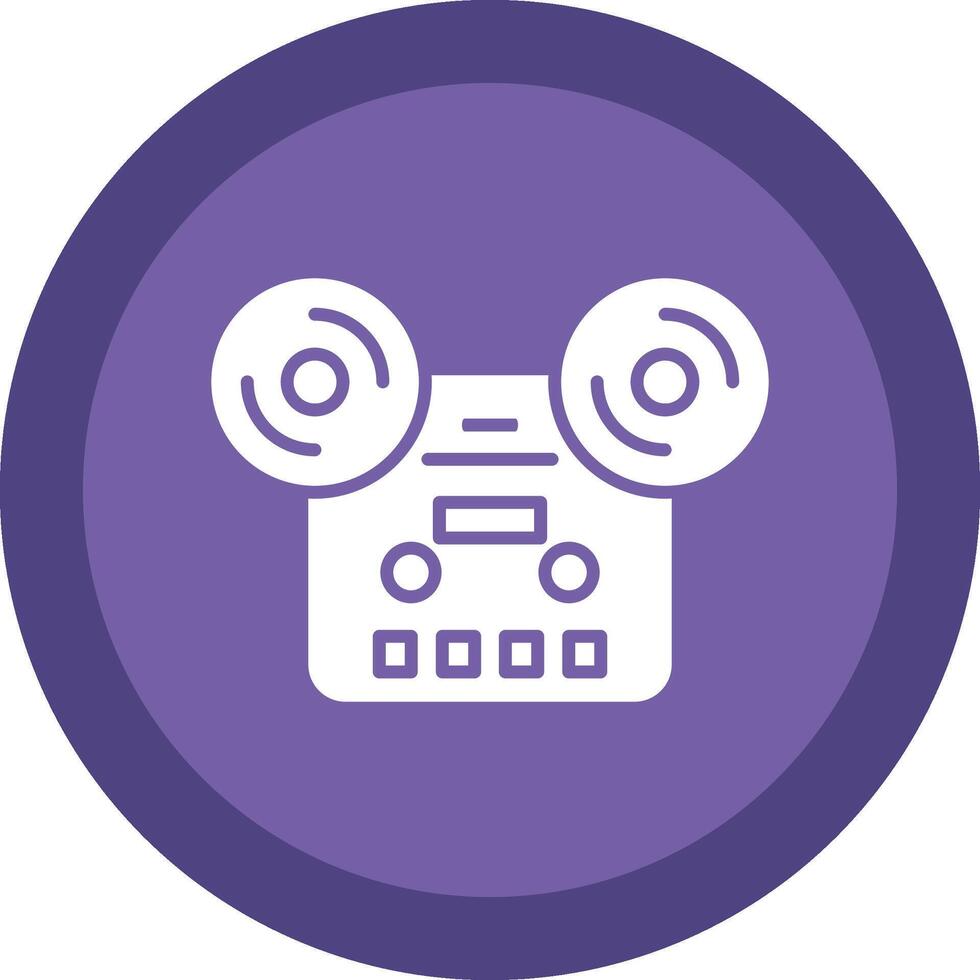 Tape Glyph Due Circle Icon Design vector