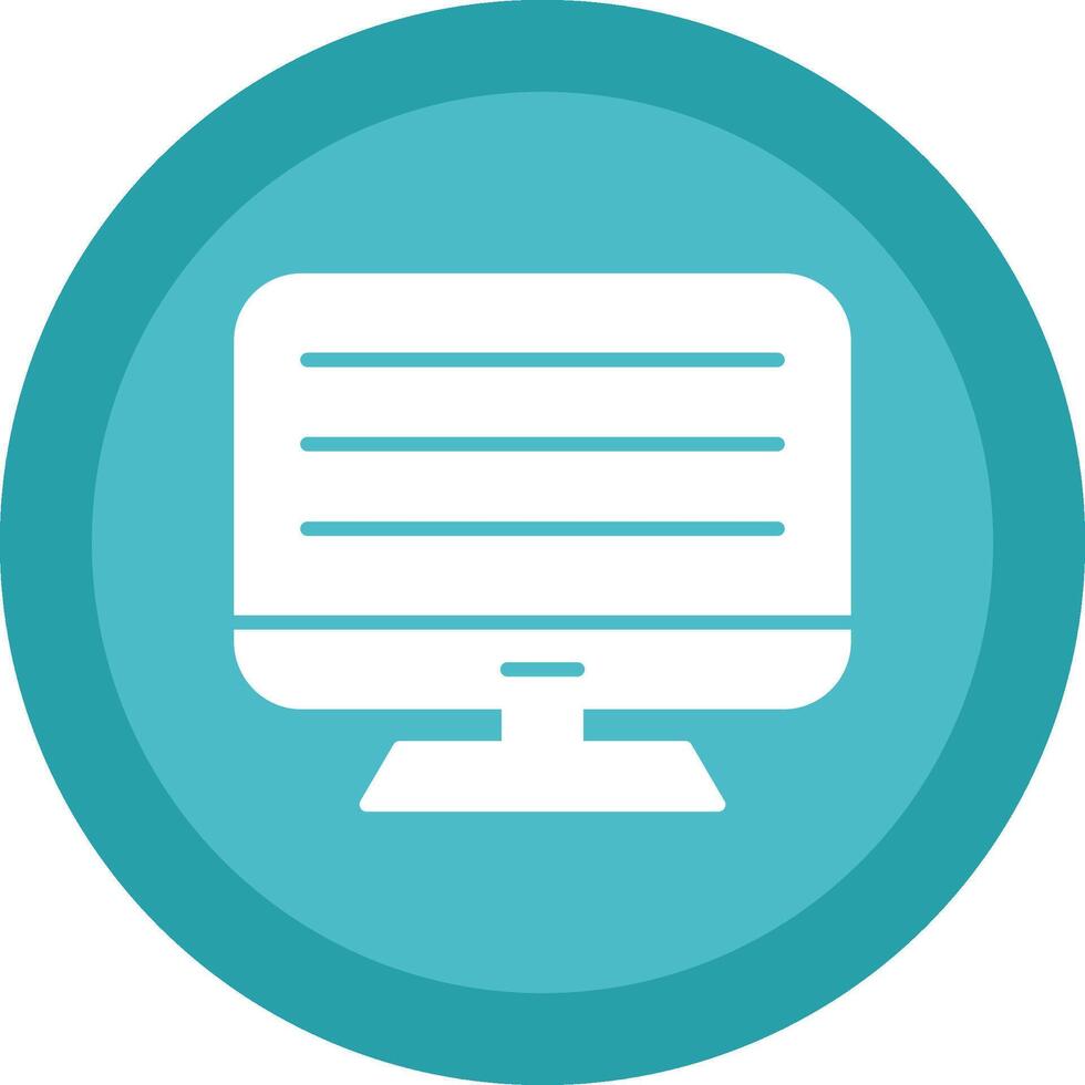 Computer Glyph Due Circle Icon Design vector