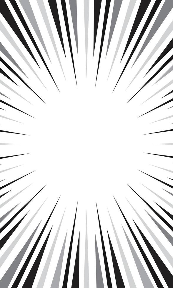 Speed stripes radial rays background vector