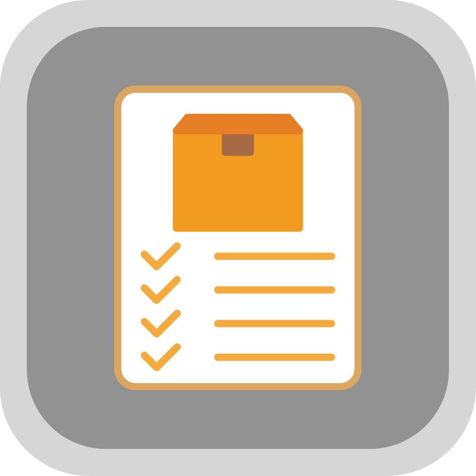 Inventory Flat round corner Icon Design vector