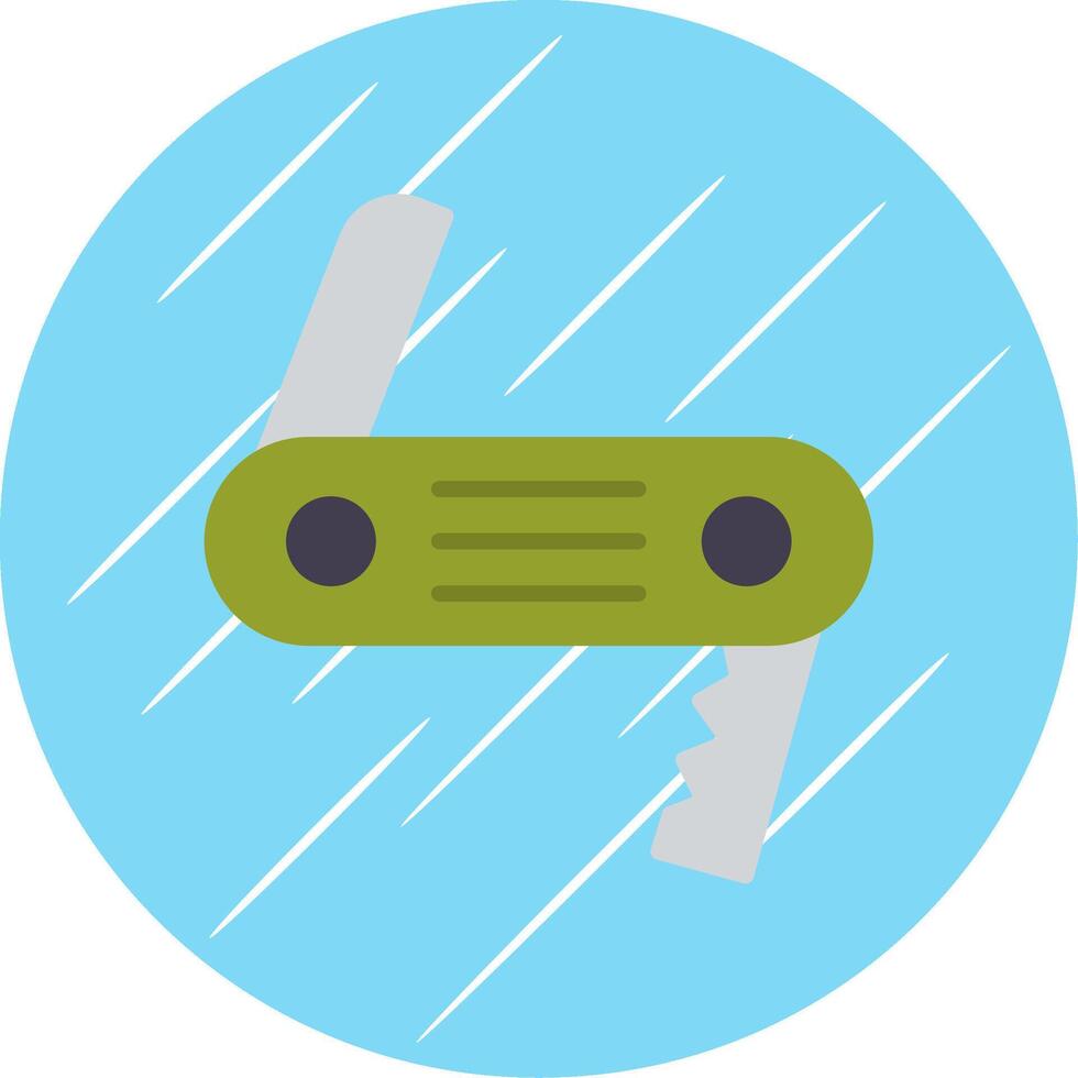 Swiss Army Knife Flat Circle Icon Design vector