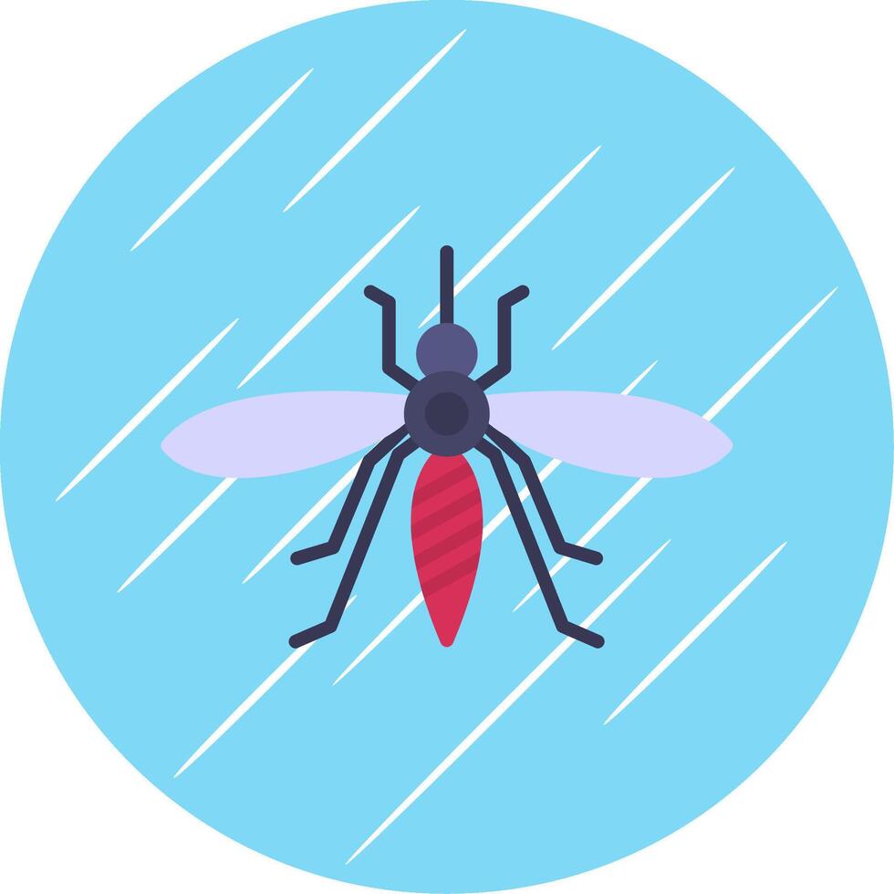 Mosquito Flat Circle Icon Design vector