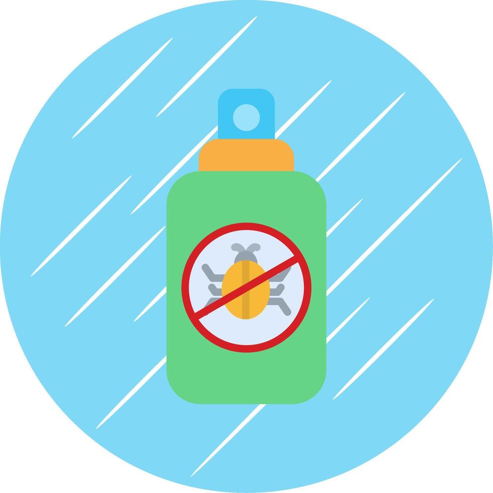 Insect Repellent Flat Circle Icon Design vector