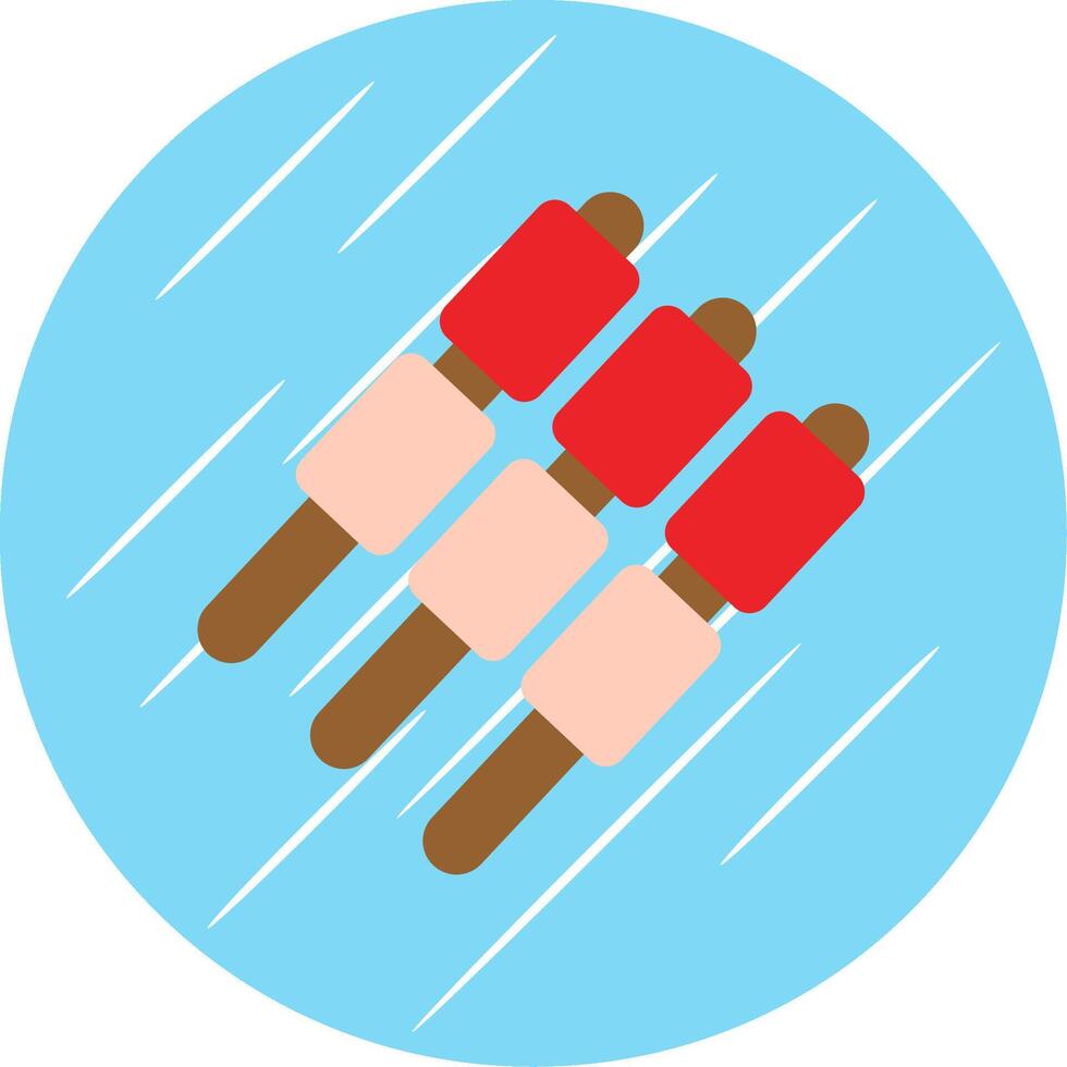 Marshmallows Flat Circle Icon Design vector