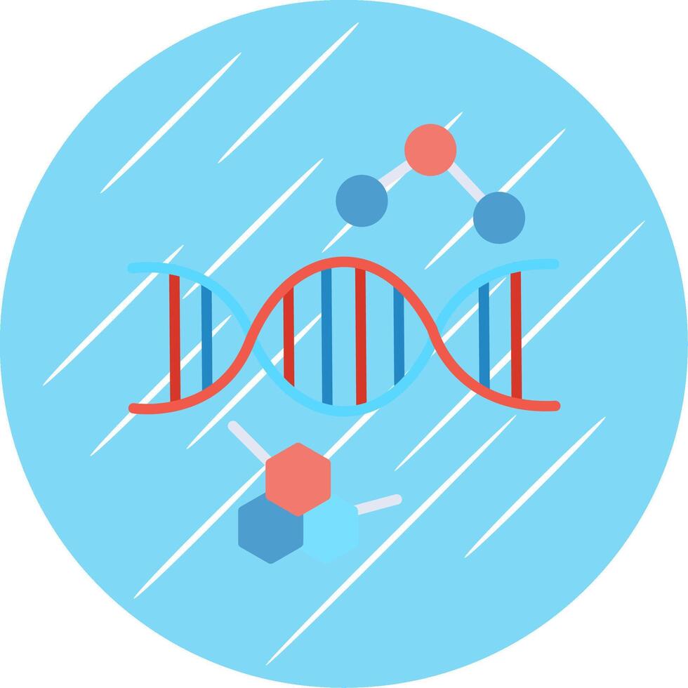 Dna Flat Circle Icon Design vector