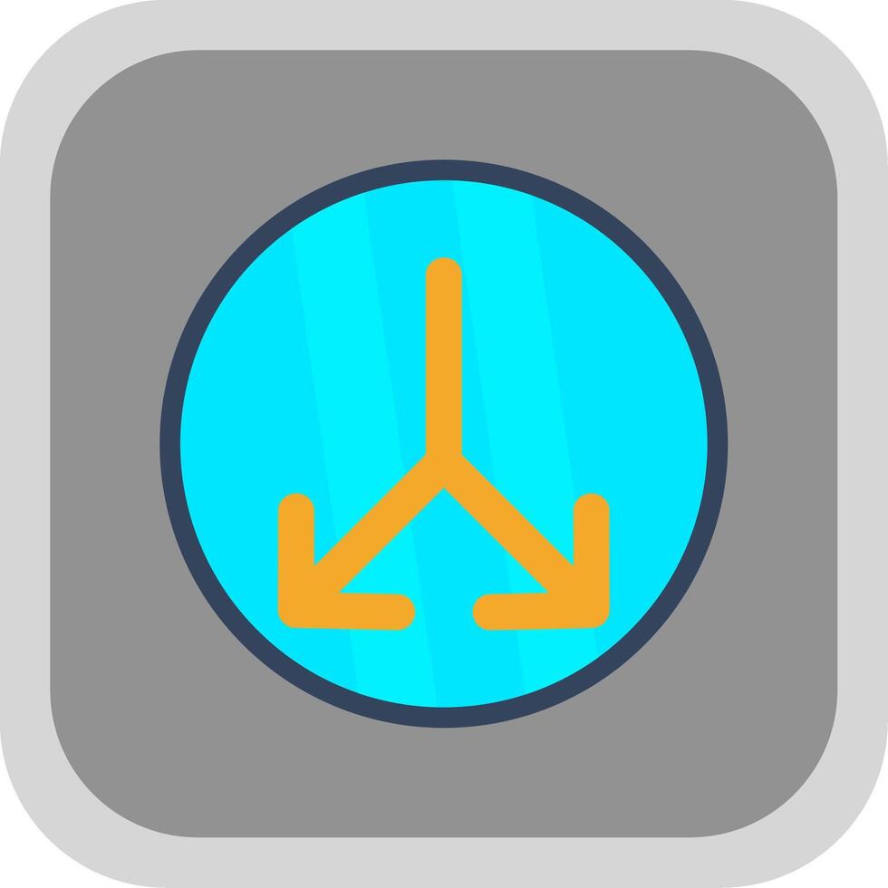 Split Flat round corner Icon Design vector