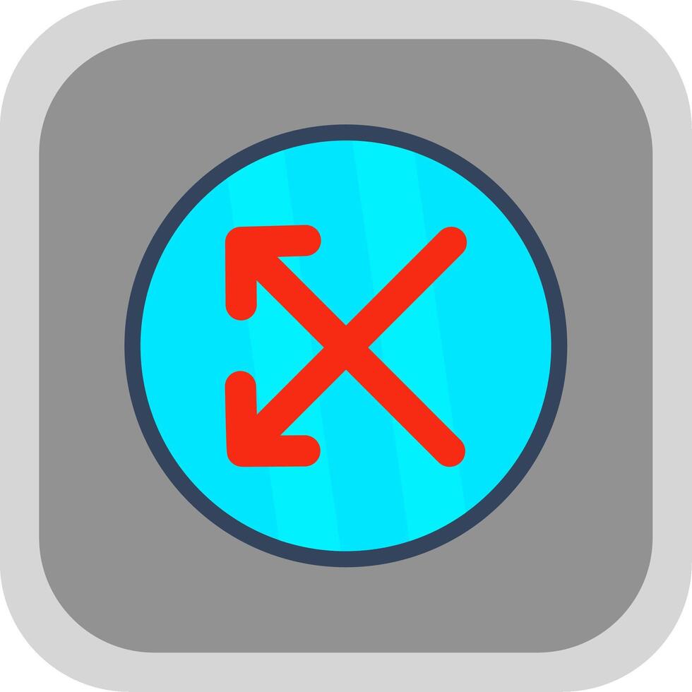 Split Flat round corner Icon Design vector