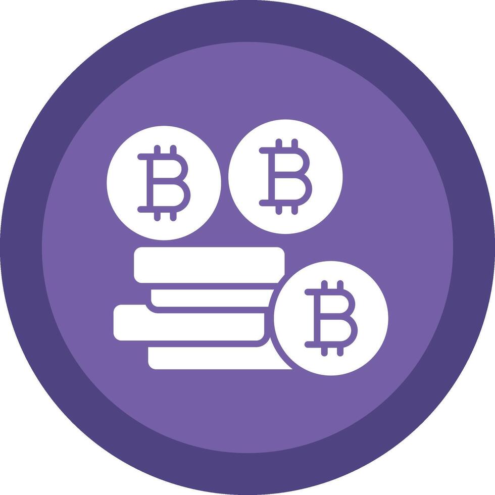 Bitcoins Bitcoins Glyph Due Circle Icon Design vector
