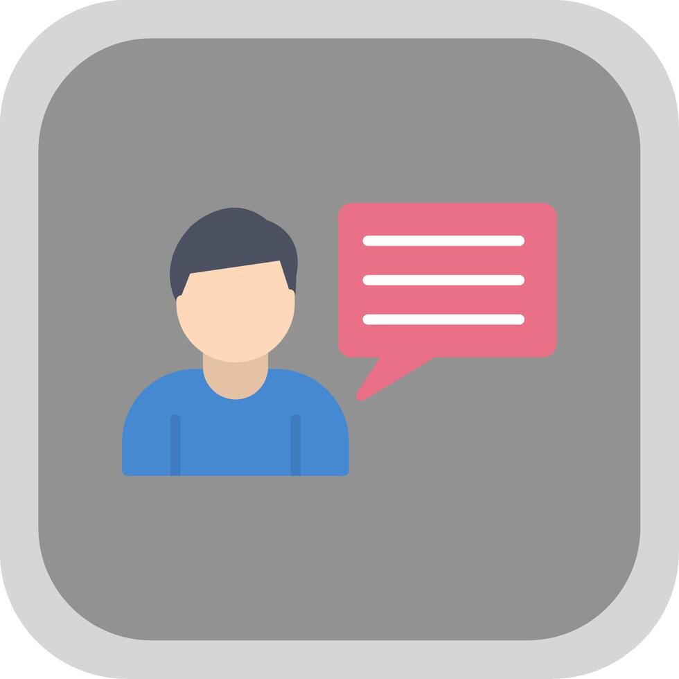 Business Consulting Flat round corner Icon Design vector