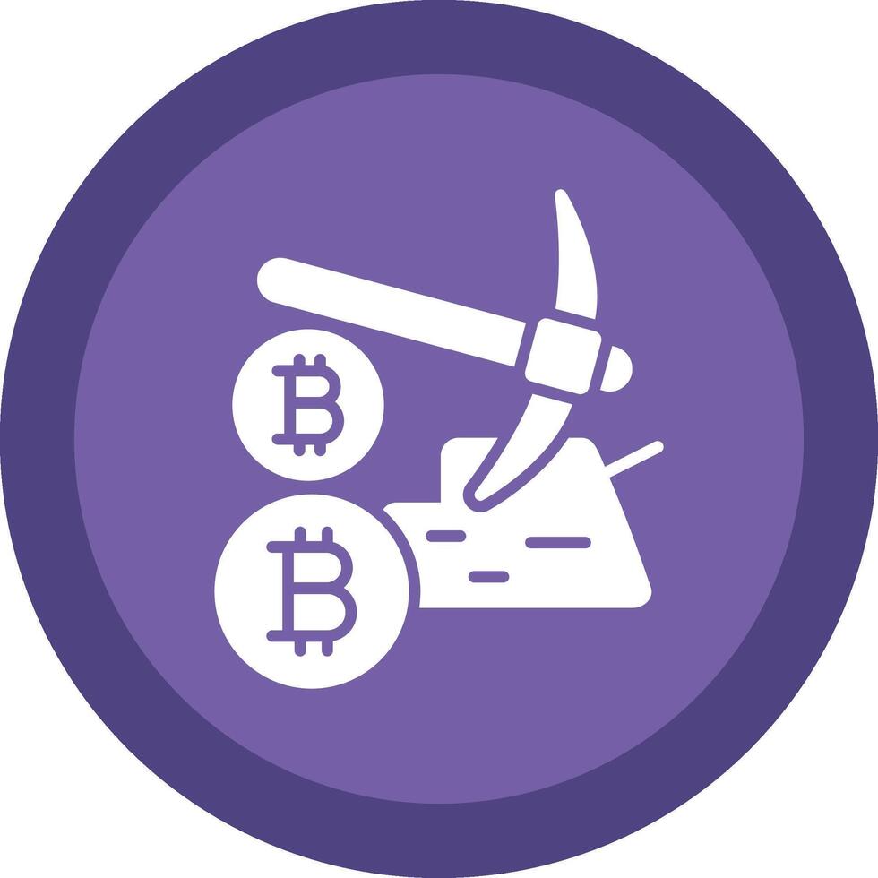 Mining Mining Glyph Due Circle Icon Design vector