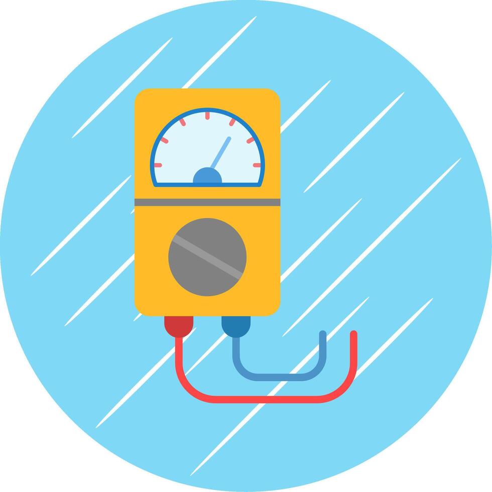 Voltage Indicator Flat Circle Icon Design vector