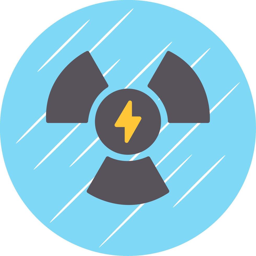 Nuclear Power Flat Circle Icon Design vector