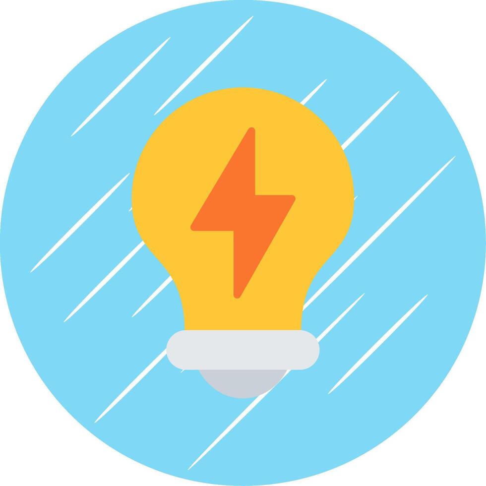 Light Bulb Flat Circle Icon Design vector