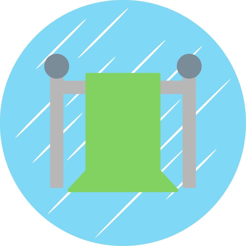 Green Screen Flat Circle Icon Design vector