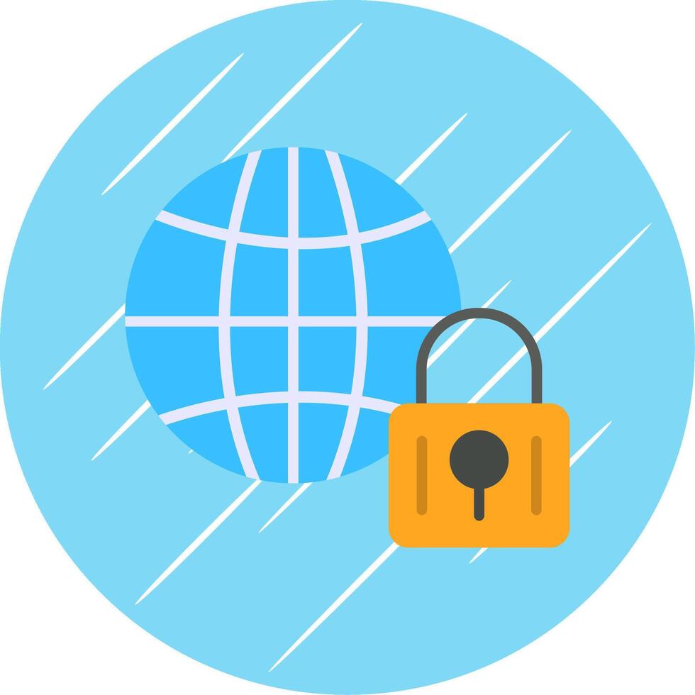 Internet Security Flat Circle Icon Design vector