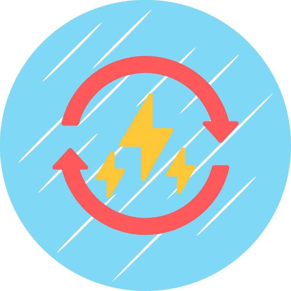 Renewable Energy Flat Circle Icon Design vector