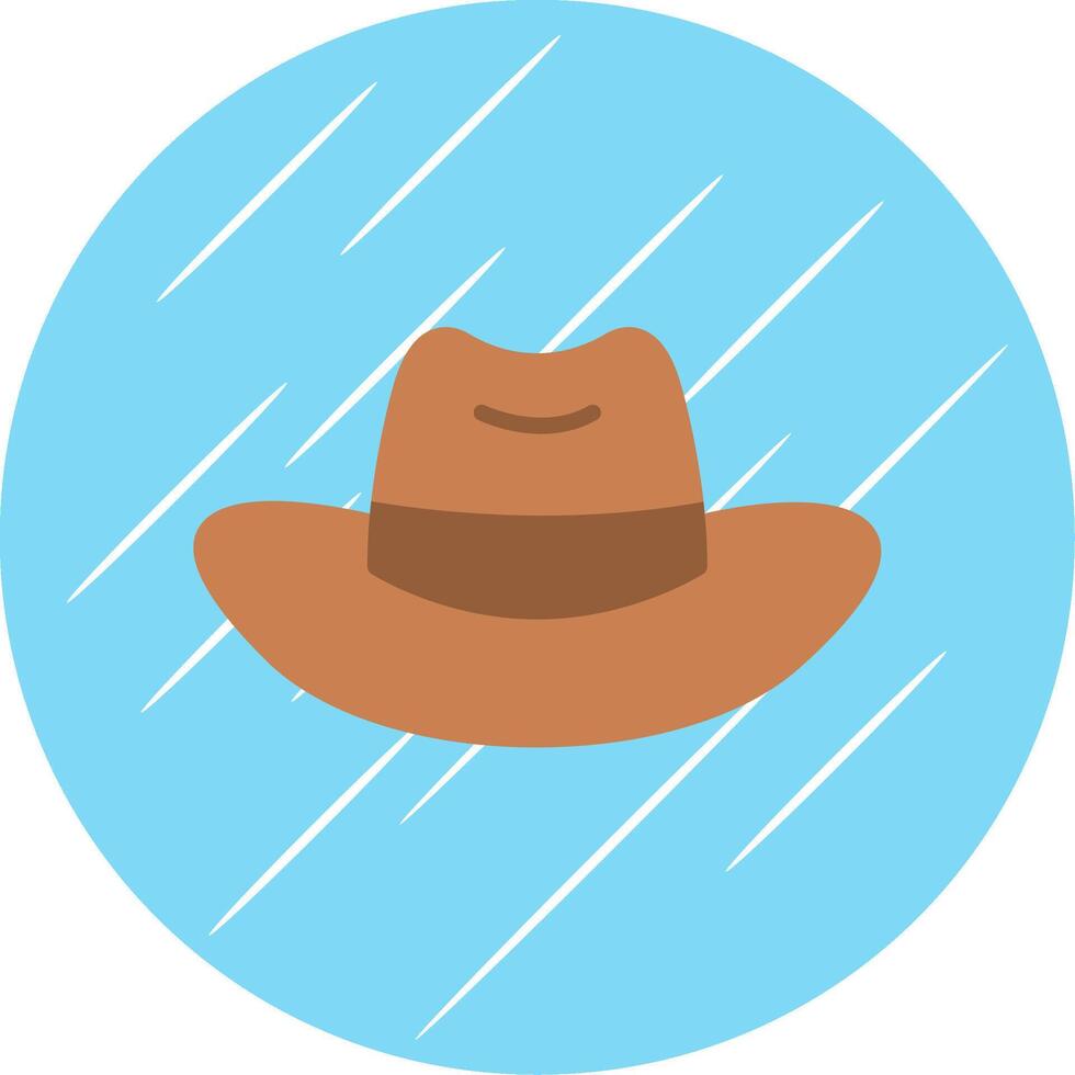 Cowboy Hat Flat Circle Icon Design vector