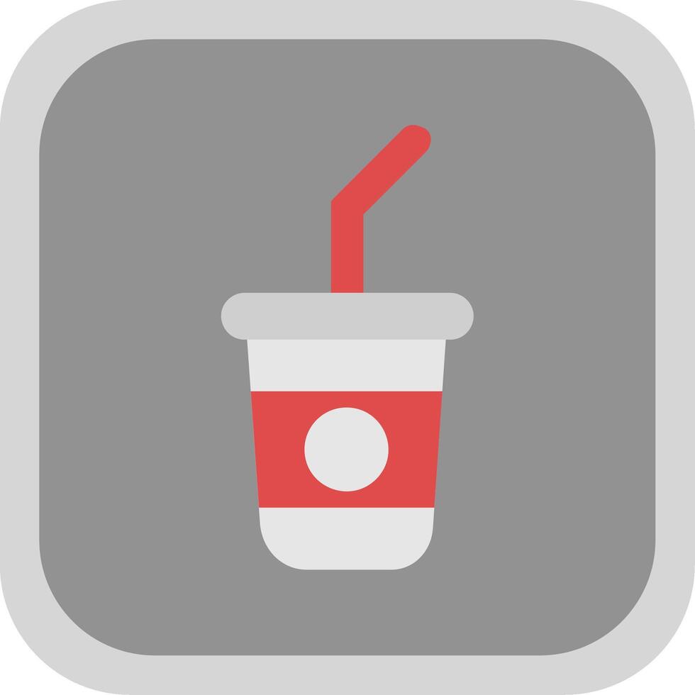 Soft Drink Flat round corner Icon Design vector