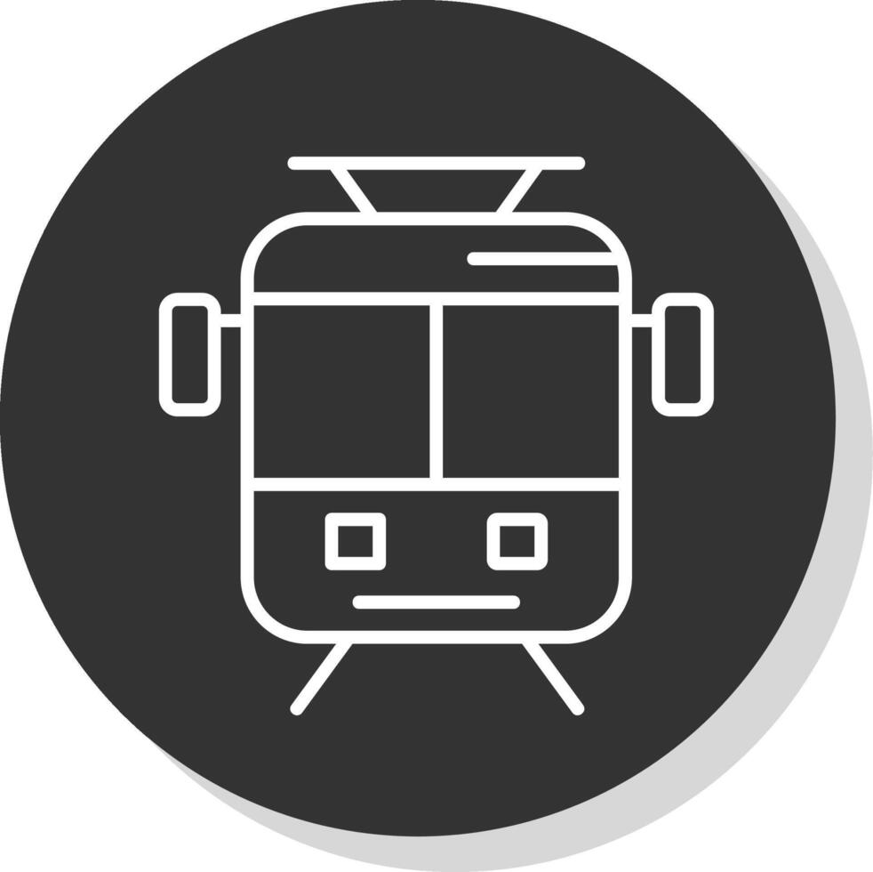 Old Tram Glyph Due Circle Icon Design vector