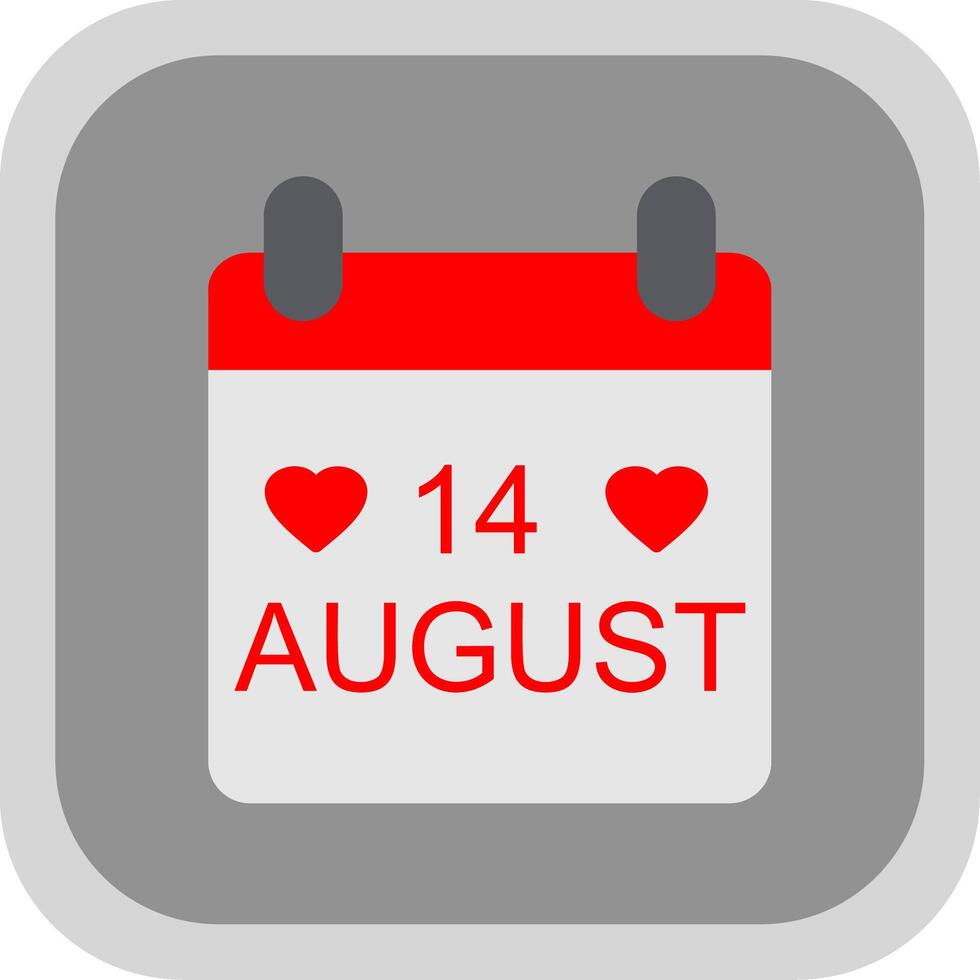 Calender Flat round corner Icon Design vector