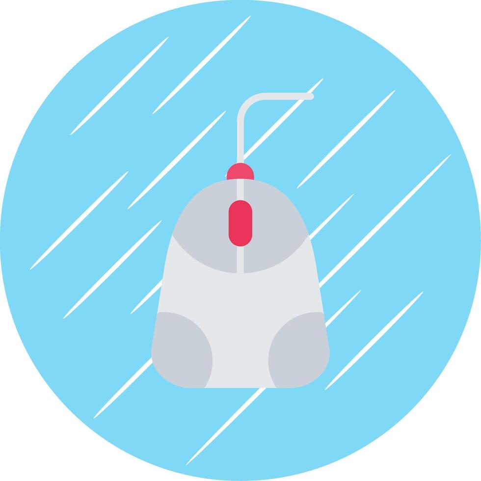 Mouse Flat Circle Icon Design vector