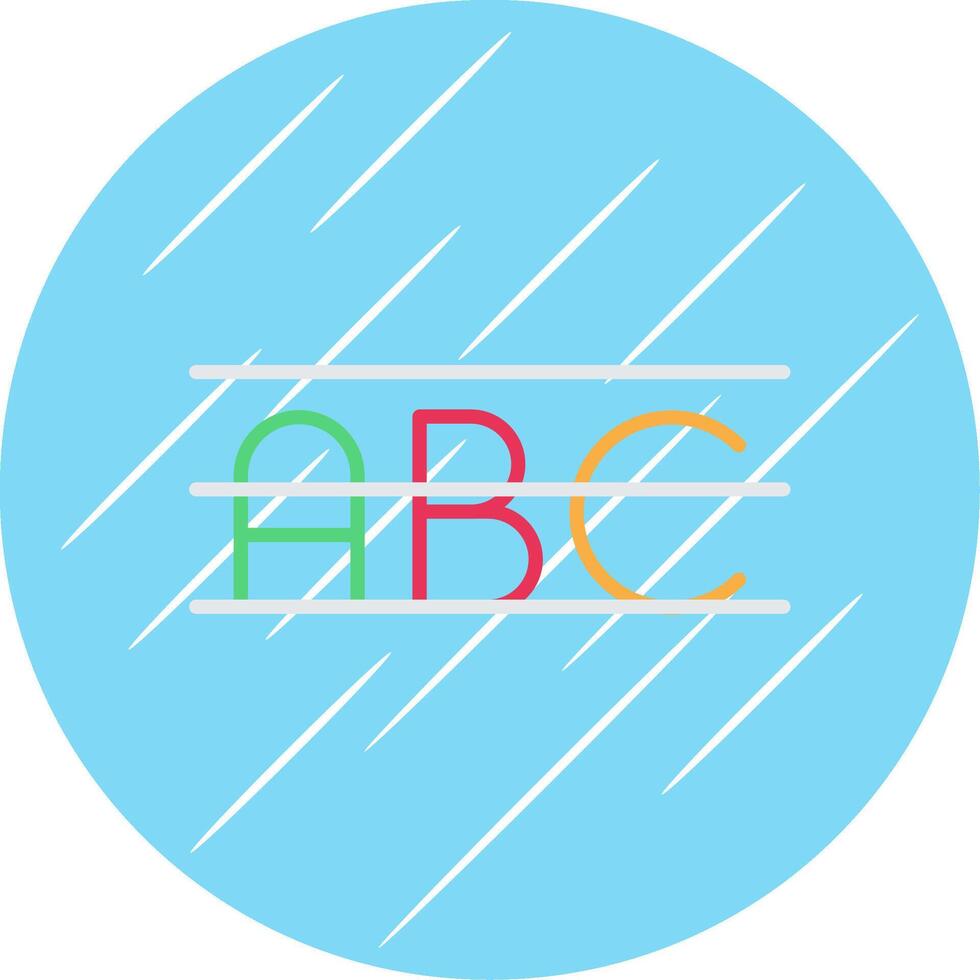 Alphabet Flat Circle Icon Design vector