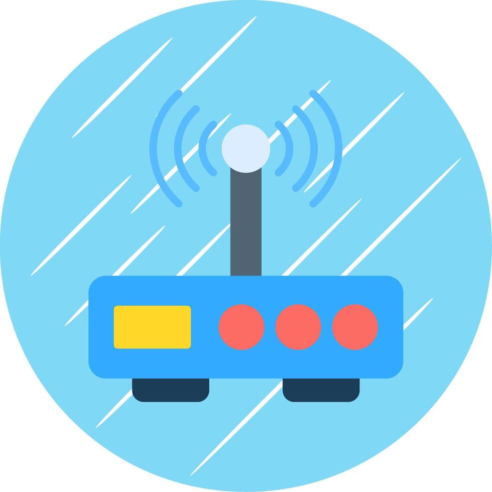 Modem Flat Circle Icon Design vector