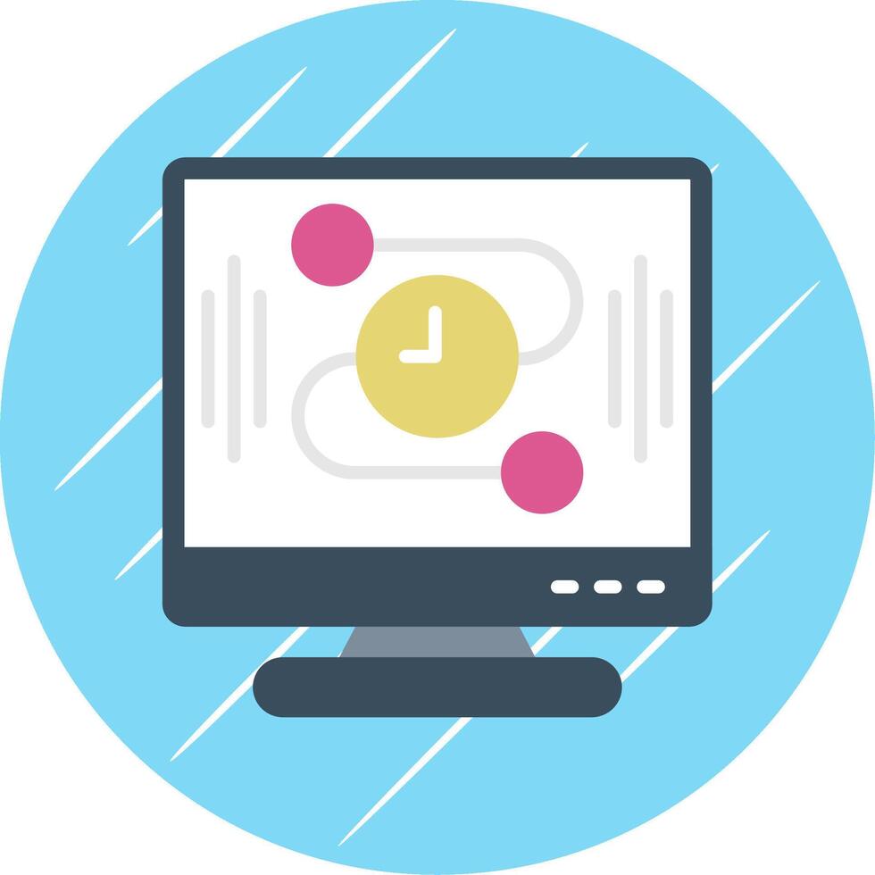 TimeLine Circle Multi Circle Flat Circle Icon Design vector