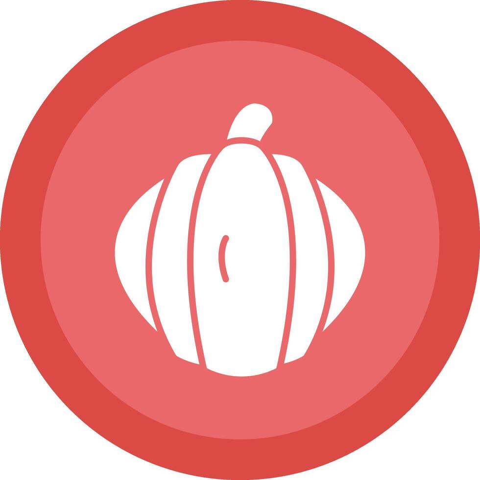 Pumpkin Glyph Due Circle Icon Design vector