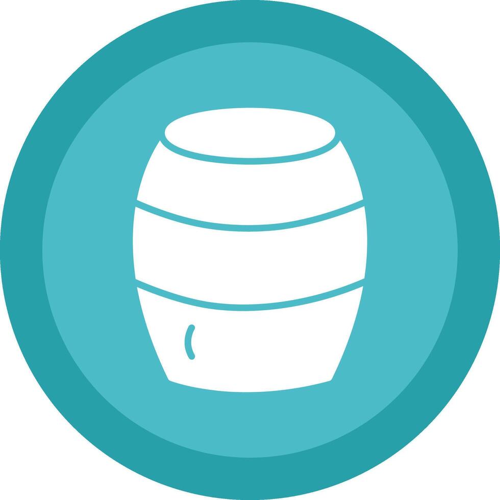 Barrel Glyph Due Circle Icon Design vector