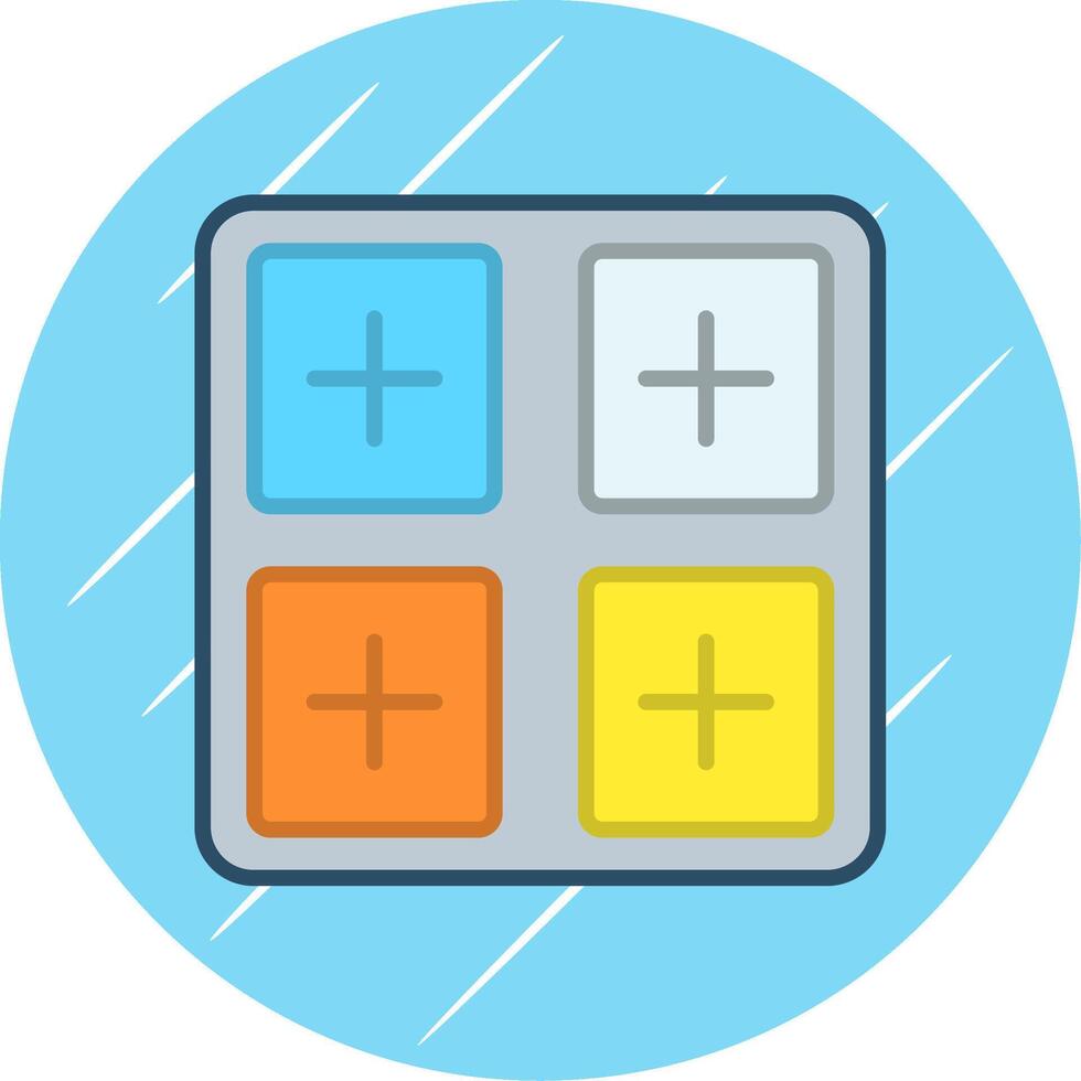 Collage Flat Circle Icon Design vector
