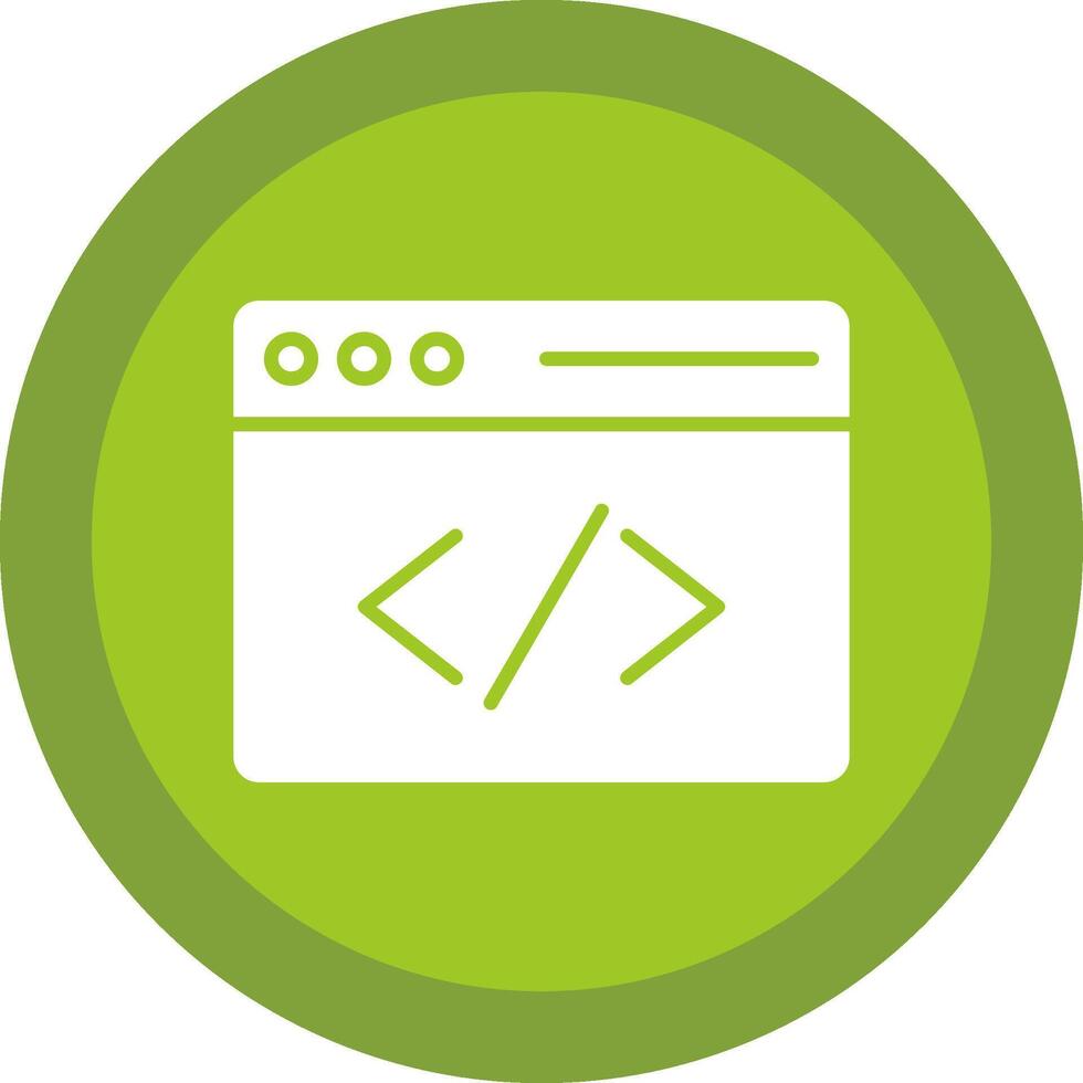 Coding Line Shadow Circle Icon Design vector