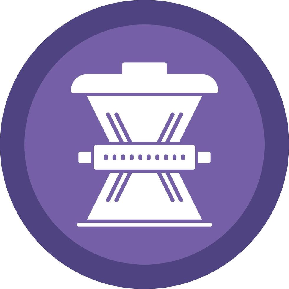 Waste Reduction Glyph Due Circle Icon Design vector