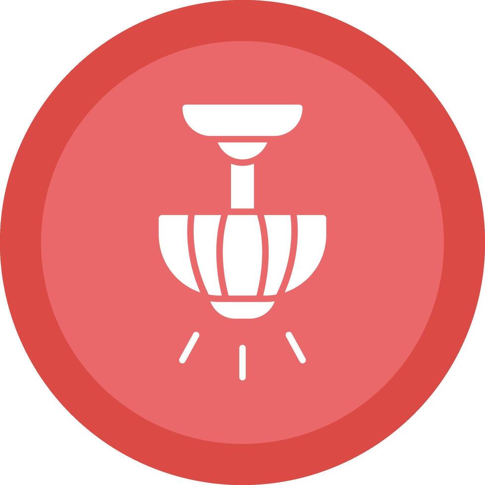 Lamp Line Shadow Circle Icon Design vector