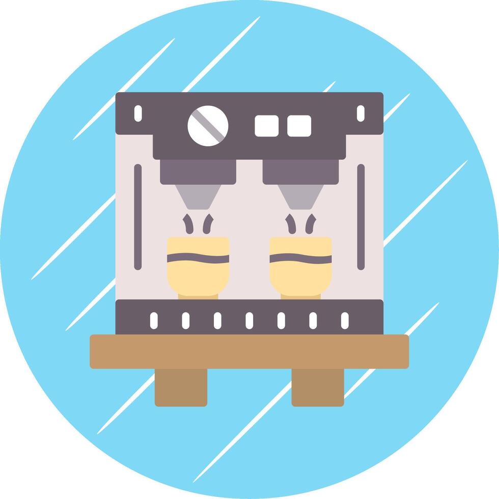 Coffee Machine Flat Circle Icon Design vector