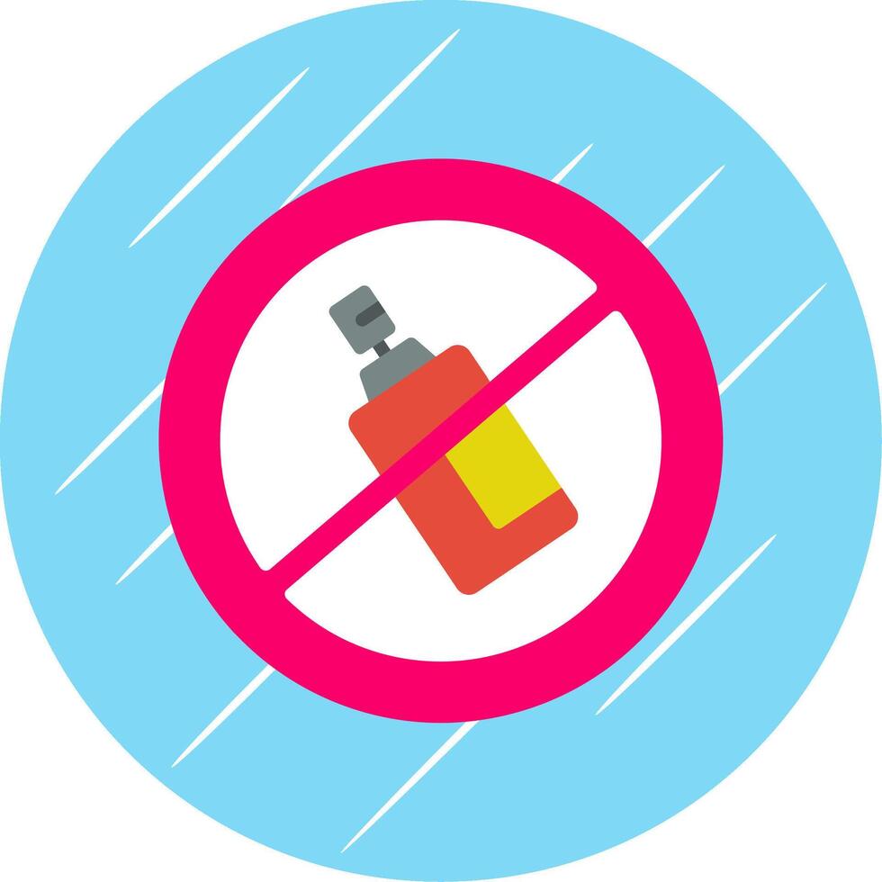 No Aerosol Flat Circle Icon Design vector