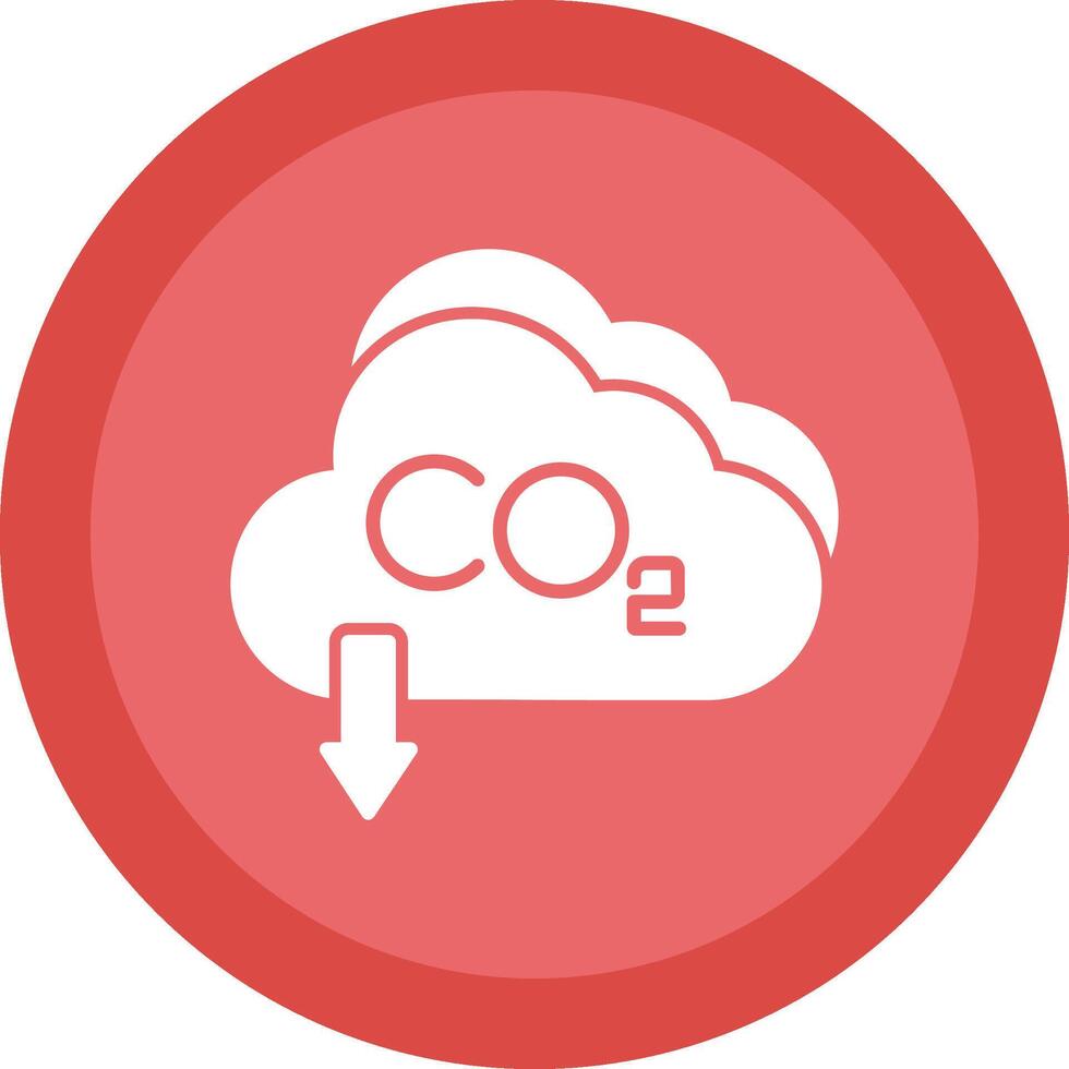 Co2 Glyph Due Circle Icon Design vector