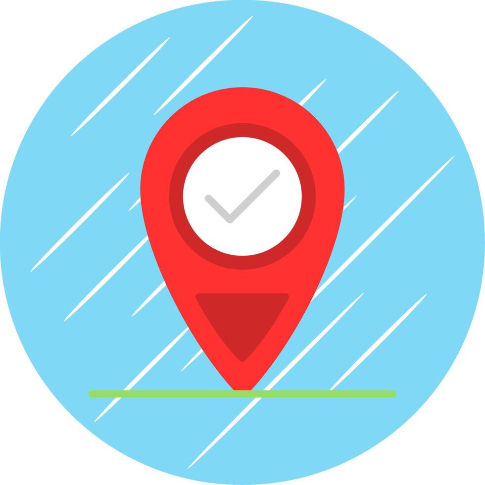 Location Flat Circle Icon Design vector